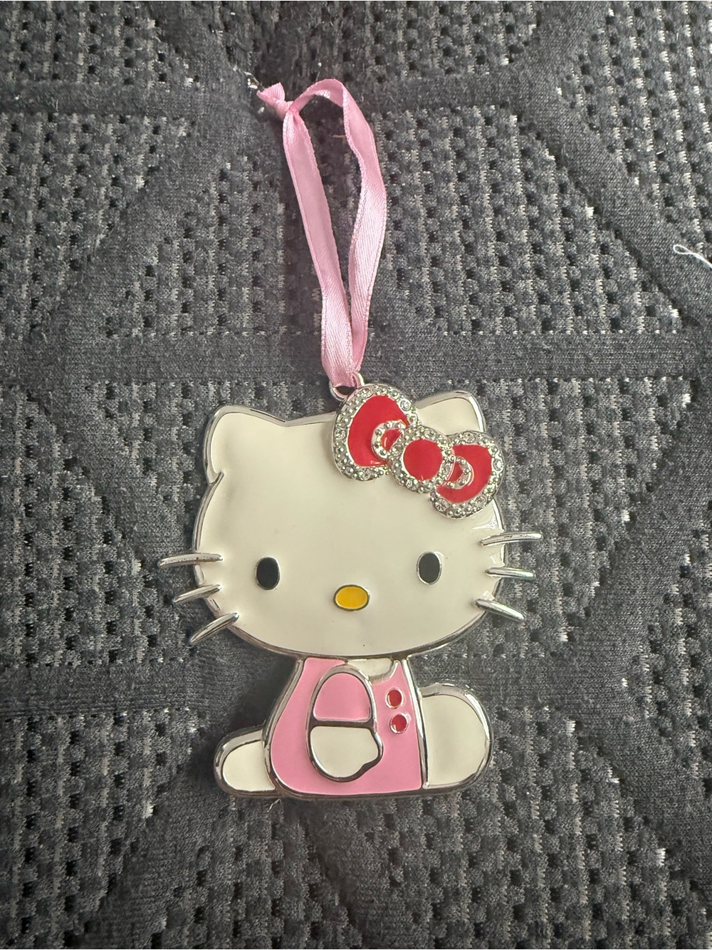 2020 Christmas Hello Kitty Pink, White and Red Ornament with Ribbon 🎀